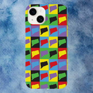 Connecticut Staat Pop Art Pattern Case-Mate iPhone 14 Hülle
