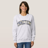 Connecticut Staat Vintag Uni Style Sweatshirt (Vorne ganz)