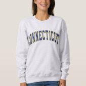 Connecticut Staat Vintag Uni Style Sweatshirt (Vorderseite)