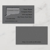 Connecticut Staat Visitenkarte geschnitzter Stein (Vorne/Hinten)