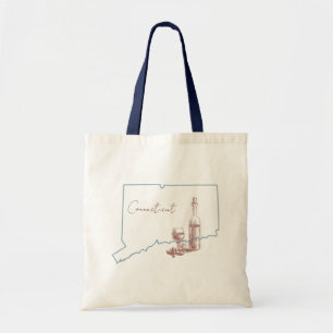 Connecticut Staat Weinflasche Tasche