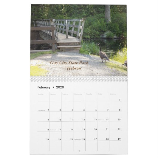 Connecticut-Staats-Parks Kalender (Feb 2020)