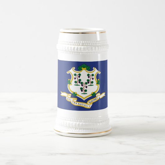 Connecticut Staatsflagge Bierglas (Mittel)
