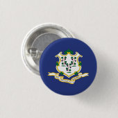 Connecticut Staatsflagge Button (Vorne & Hinten)
