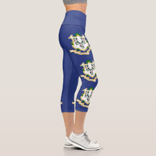 Connecticut Staatsflagge Capri Leggings