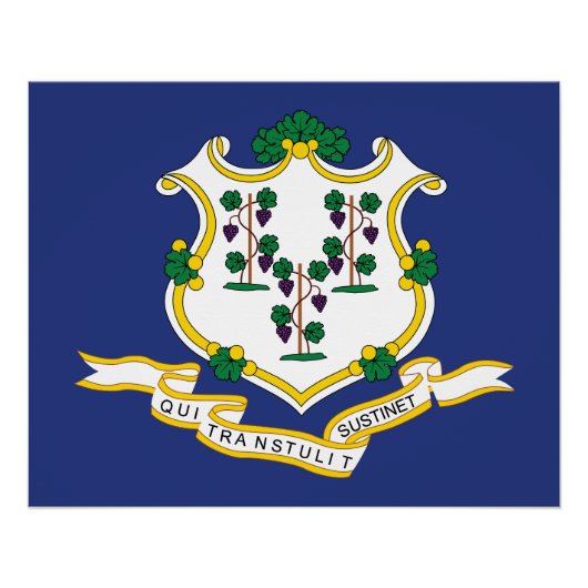 Connecticut Staatsflagge Poster (Vorderseite)