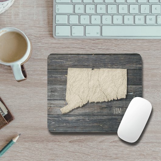 Connecticut State Outline Mouse Pad | Office Decor Mousepad