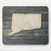 Connecticut State Outline Mouse Pad | Office Decor Mousepad (Vorne)