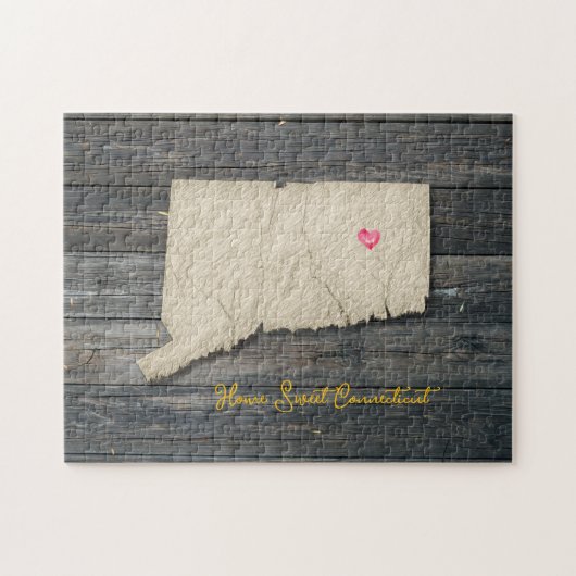 Connecticut State Puzzle – Rustic New England (Horizontal)