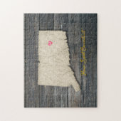 Connecticut State-Puzzle – Rustikales Neuengland Puzzle (Vertikal)