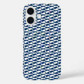Connecticut State Silhouette Pattern Blue White Case-Mate iPhone Hülle (Rückseite)