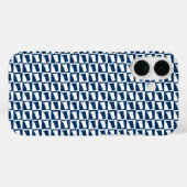 Connecticut State Silhouette Pattern Blue White Case-Mate iPhone Hülle (Rückseite (Horizontal))