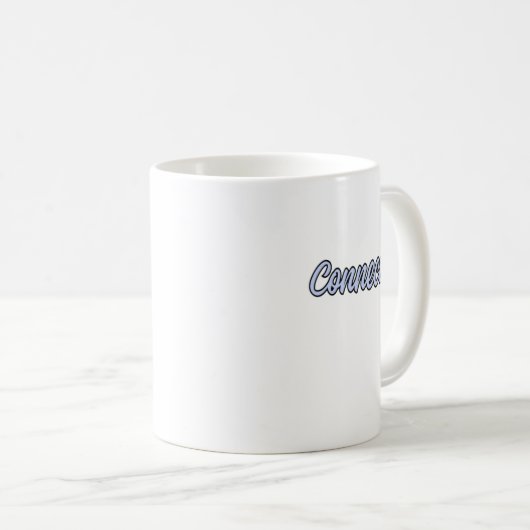 Connecticut Sticker Kaffeetasse (VorderseiteRechts)
