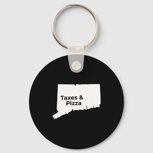 Connecticut Taxes &amp; Connecticut Zza  Schlüsselanhänger (Vorderseite)