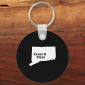 Connecticut Taxes &amp; Connecticut Zza  Schlüsselanhänger (Vorderseite)