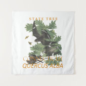 Connecticut-Territoriumsbaum Die Charter-Eiche Wandteppich (Vorderseite)