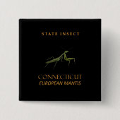 Connecticut Territory Insekt Die Gottesanbeterin Button (Vorderseite)