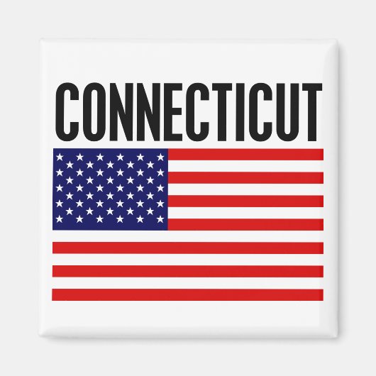 Connecticut, US Flagge Magnet (Vorne)