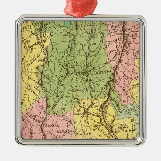 Connecticut US Ornament Aus Metall (Vorne)