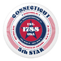 Connecticut US Staat Red White Blue Typografie
