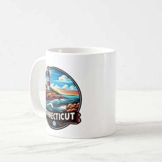 Connecticut USA Kaffeetasse (Vorderseite Links)