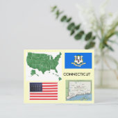 Connecticut, USA Postkarte (Stehend Vorderseite)