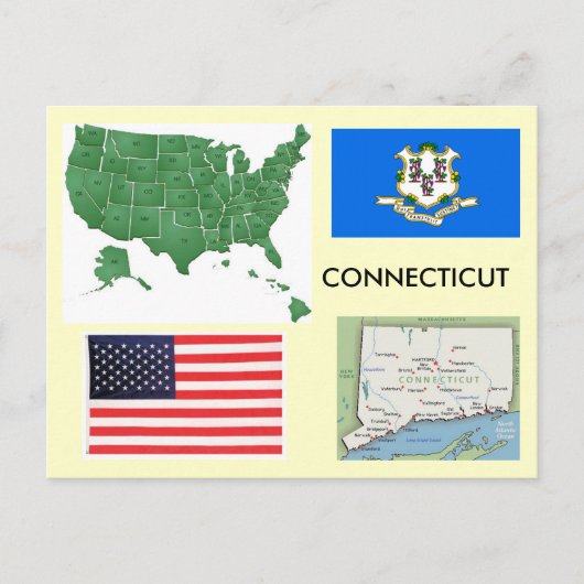 Connecticut, USA Postkarte (Vorderseite)