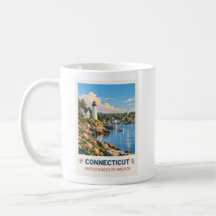 Connecticut USA – Vintage-Reise-Tasse Kaffeetasse