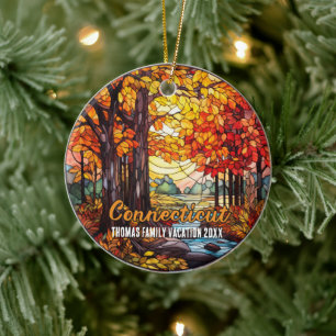 Connecticut Vacation Souvenir Keramik Ornament