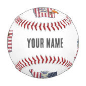 Connecticut vereinte Staaten Retrokarte Staat Vint Baseball (Rückseite)