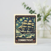Connecticut | Vincent Van Gogh Inspiriert Postkarte (Stehend Vorderseite)