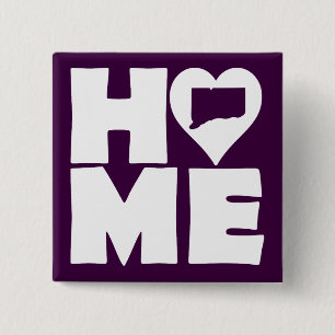 Connecticut Zuhause Heart Staat Button Abzeichen B