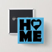 Connecticut Zuhause Heart Staat Button Abzeichen B (Vorne & Hinten)