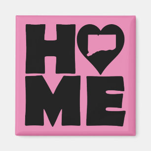 Connecticut Zuhause Heart Staat Kühlschrankmagnet