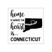 Connecticut Zuhause ist das Herz Gummistempel (Prägung)