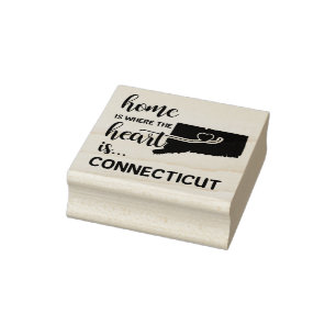 Connecticut Zuhause ist das Herz Gummistempel