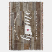 Connecticut Zuhause Staat Personalisierte Holzauss Decke (Vorderseite Vertikal)