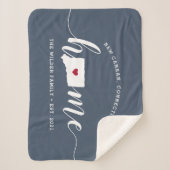 Connecticut Zuhause Staaten Personalisiert Sherpadecke (Vorderseite)
