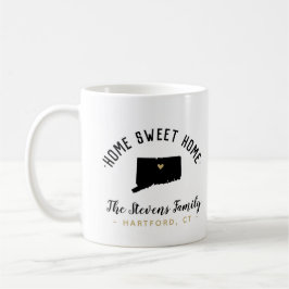 Connecticut Zuhause Sweet Zuhause Family Monogram Kaffeetasse