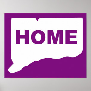 Connecticut Zuhause weg vom Plakatzeichen Poster