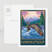 ConnecticutAngler Fisherman Scene Postkarte (Vorne/Hinten)