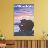 ConnecticutBear und Cub Leinwanddruck (Insitu (Wohnzimmer))
