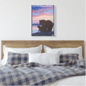 ConnecticutBear und Cub Leinwanddruck (Insitu (Schlafzimmer))