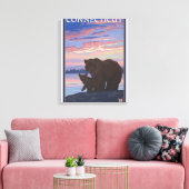 ConnecticutBear und Cub Leinwanddruck (Insitu (Wohnzimmer))