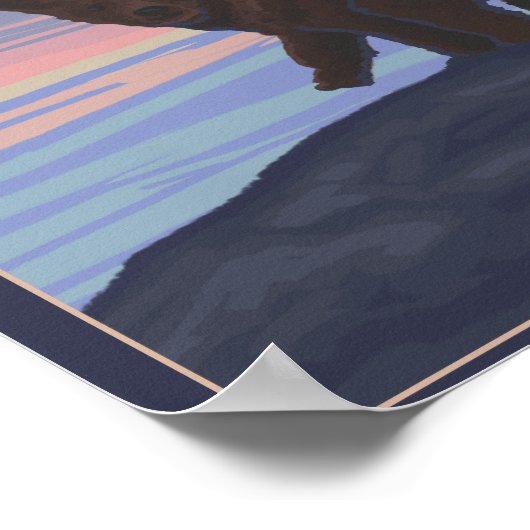 ConnecticutBear und Cub Poster (Ecke)