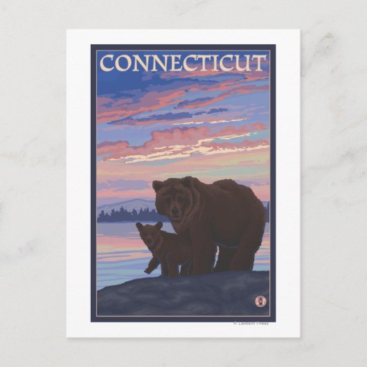 ConnecticutBear und Cub Postkarte (Vorderseite)