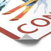 ConnecticutDownhill Skier Scene Poster (Ecke)