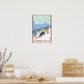 ConnecticutDownhill Skier Scene Poster (Küche)