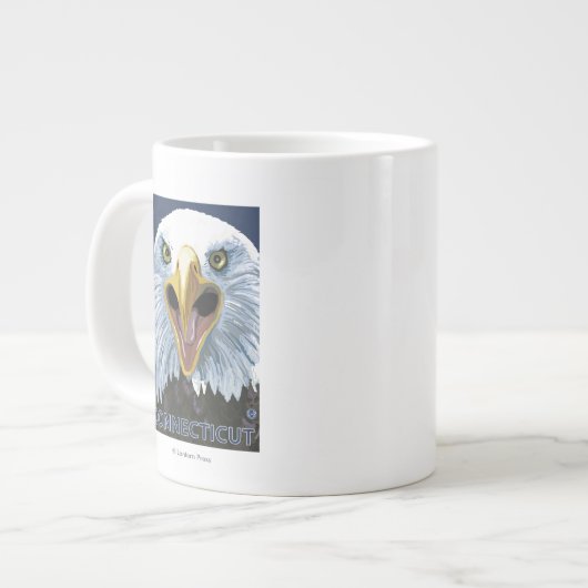 ConnecticutEagle herauf nahes Jumbo-Tasse (Vorderseite Links)