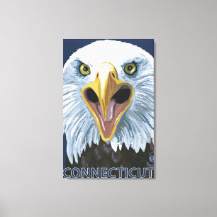 ConnecticutEagle herauf nahes Leinwanddruck